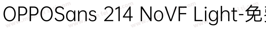 OPPOSans 214 NoVF Light字体转换